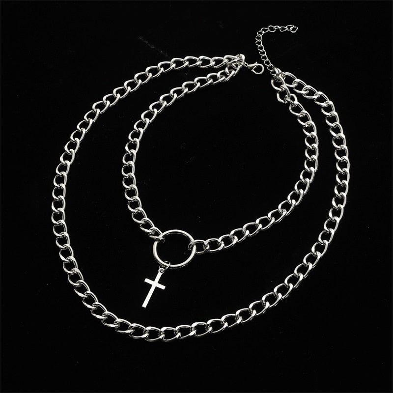 Hanging Cross Chain Necklace