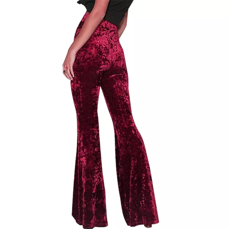 Velvet Flare Trousers