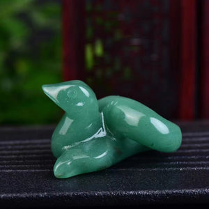 Natural Crystal Snake Figurine