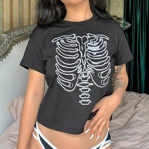 Skeleton Print T-Shirt