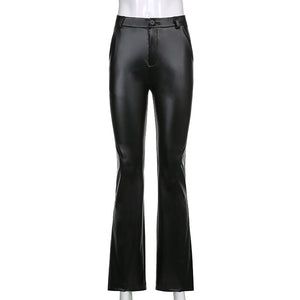 Leather Flare Pants