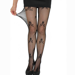 Skull Print Stockings