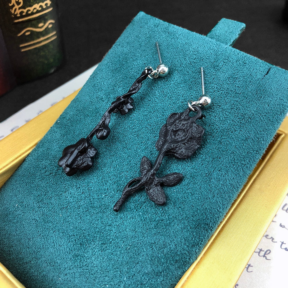 Black Roses Earrings