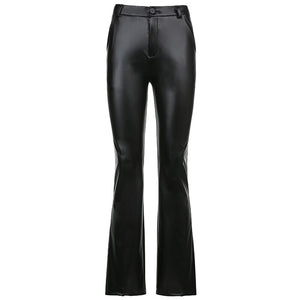 Leather Flare Pants