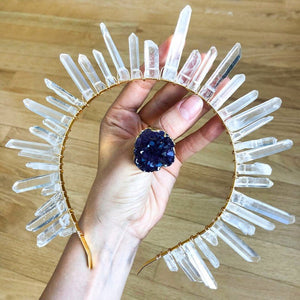 Natural Crystal Crown