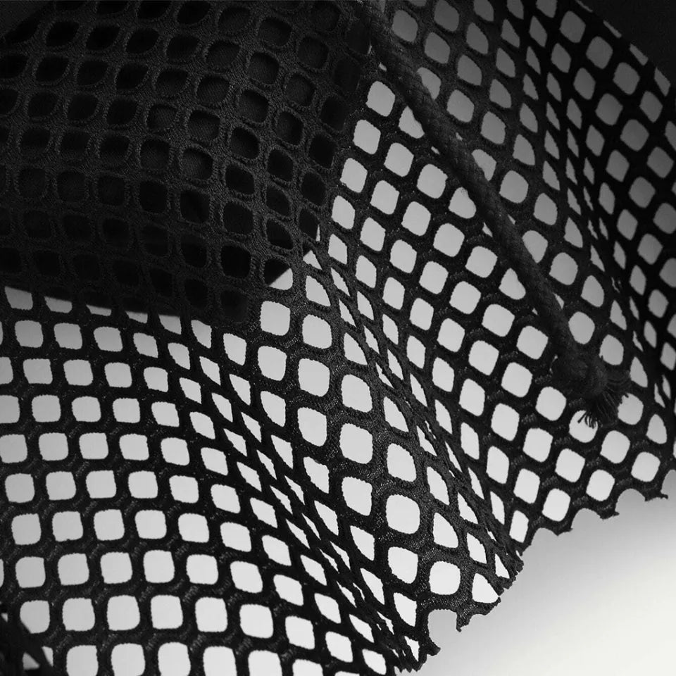 Fishnet Design Cropped Hoodie