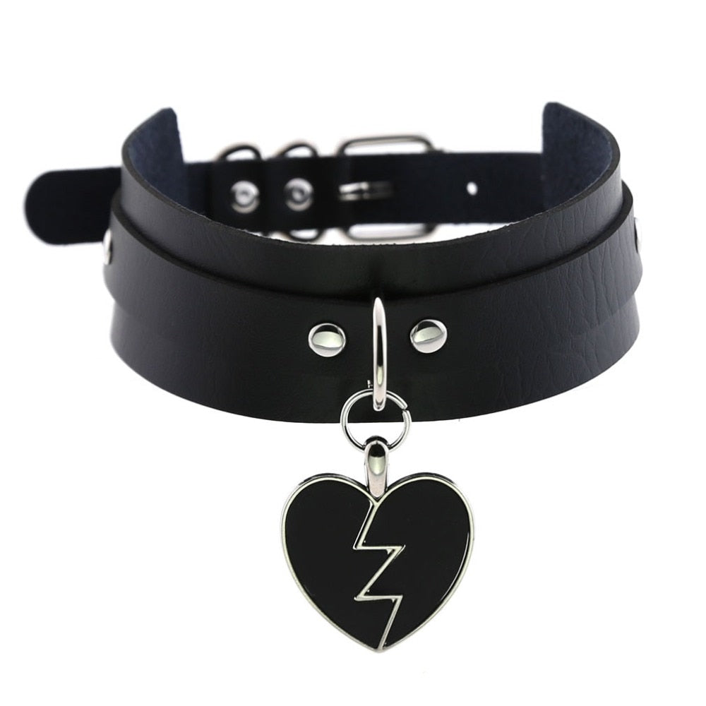 Broken Heart Choker Collar