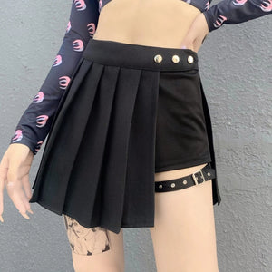 Rivet Design Mini Skirt