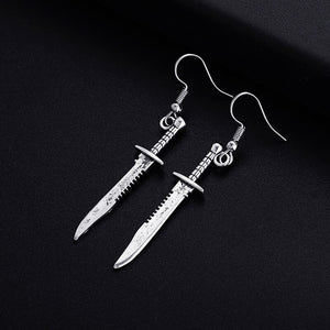 Silver Knife Earrings