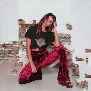 Velvet Flare Trousers