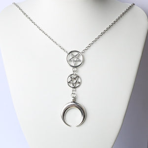 Inverted Pentagram Chain Necklace