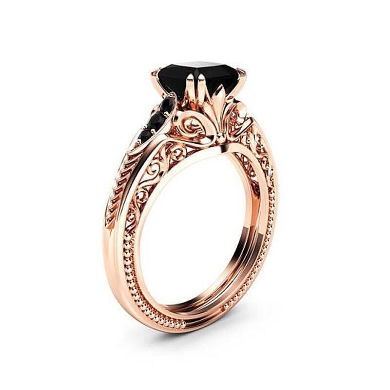 Zircon Ring In Rose-Gold