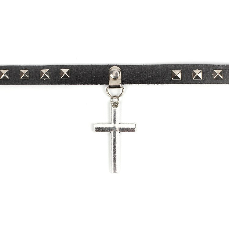 Cross Choker Necklace