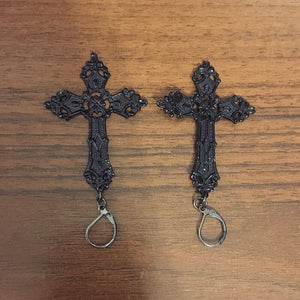 Upside Down Cross Earrings