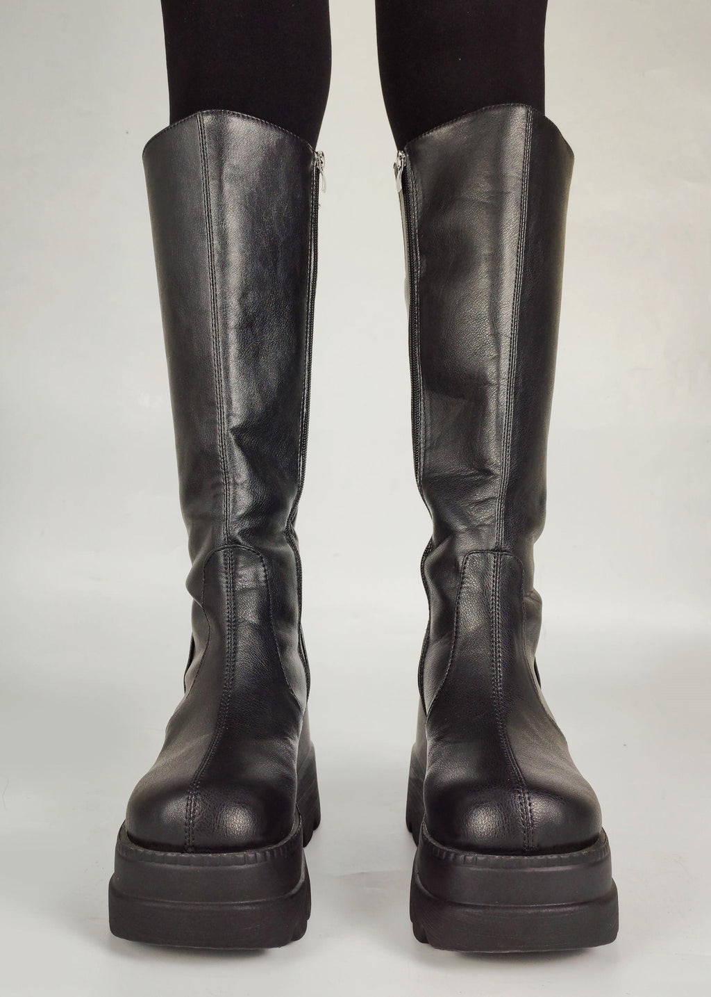 Zipper Platform Boots