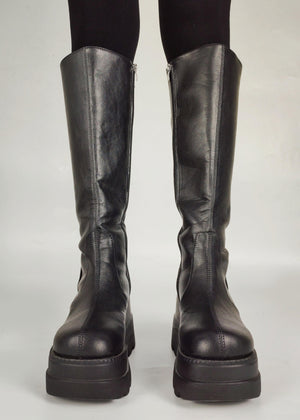 Zipper Platform Boots