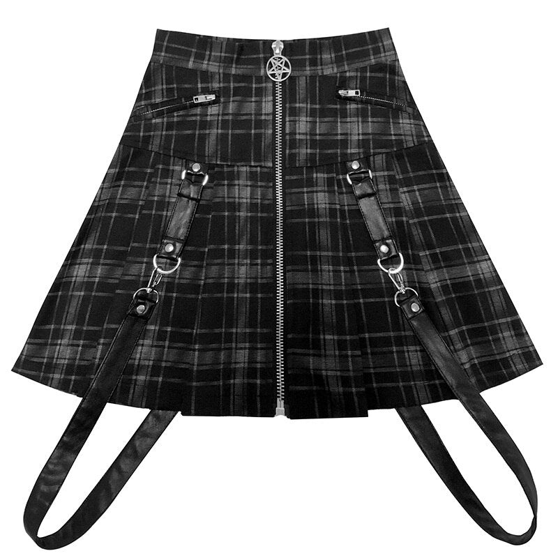 Black Pleated Mini Skirt