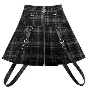 Black Pleated Mini Skirt