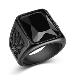 Signet Ring With Leaf Design