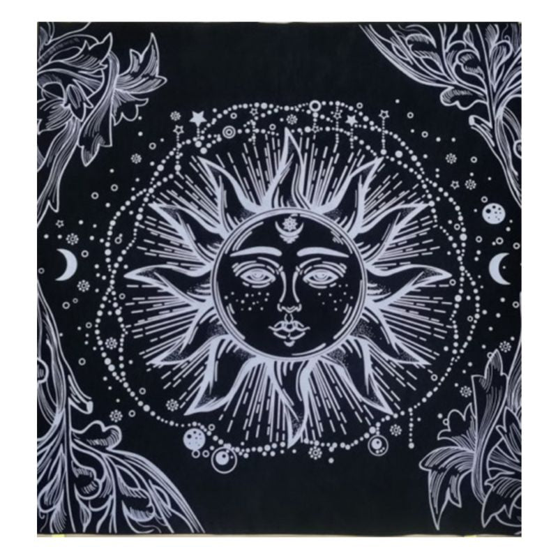 Burning Sun Print Tarot Tablecloth