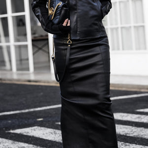 Maxi Leather Skirt