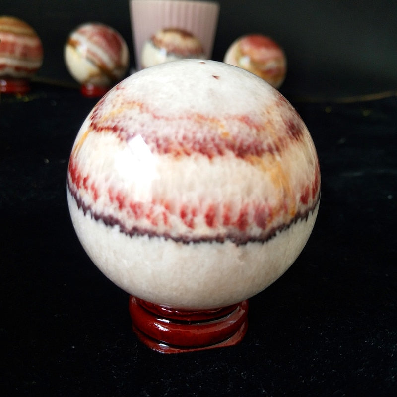 Natural Rhodochrosite Sphere