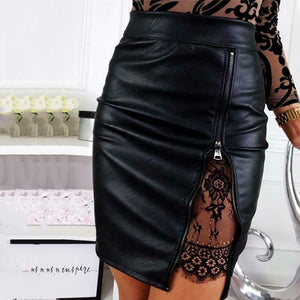 Lace and Leather Skirt (2 styles)