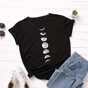 Moon Planet Print T- Shirt