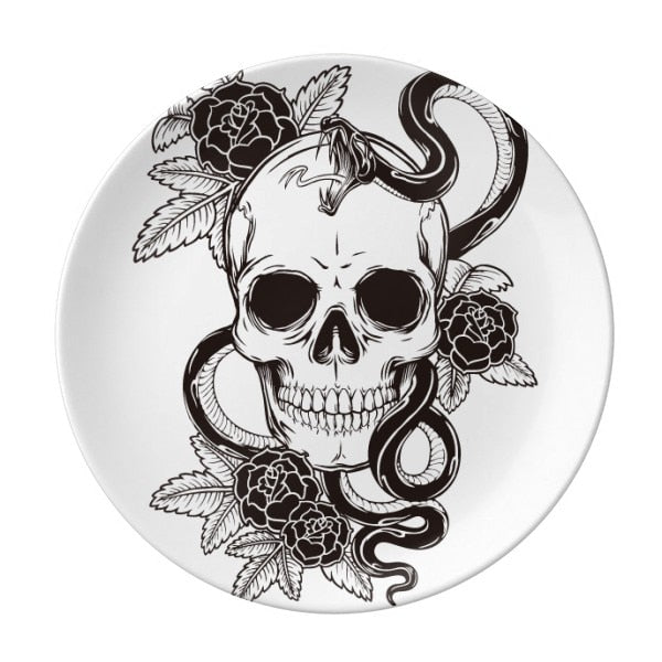 Skull And Snake Printed Plate