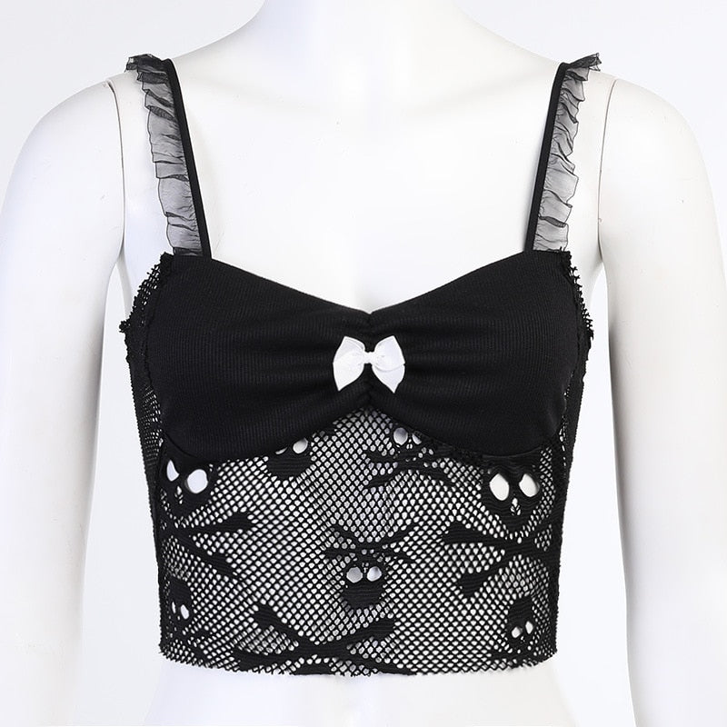 Skull Printed Crop Top