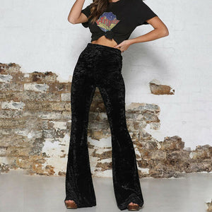 Velvet Flare Trousers