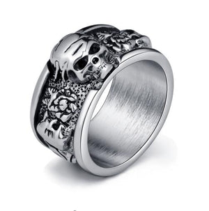 Silver Skull Head Ring