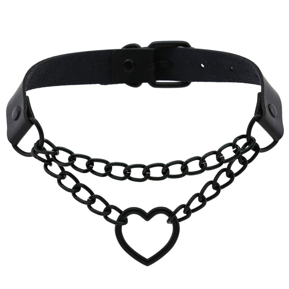 Hanging Heart Choker Necklace