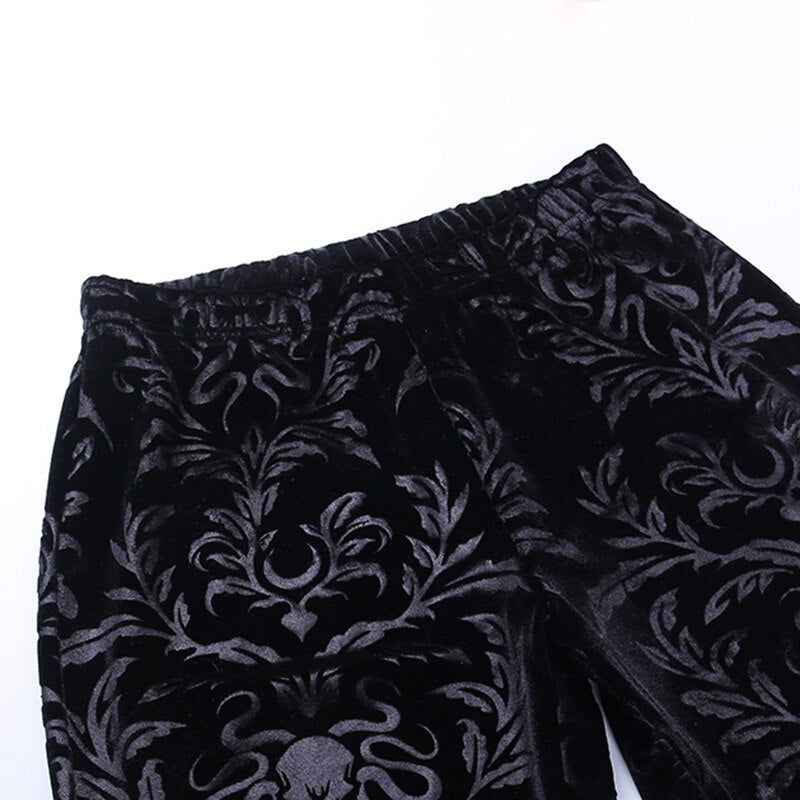 Floral Velvet Pants