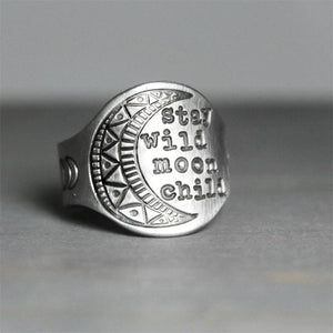 "Stay Wild Moon Child" Ring