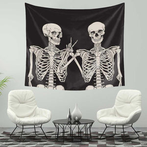 Skeletons Besties Tapestry