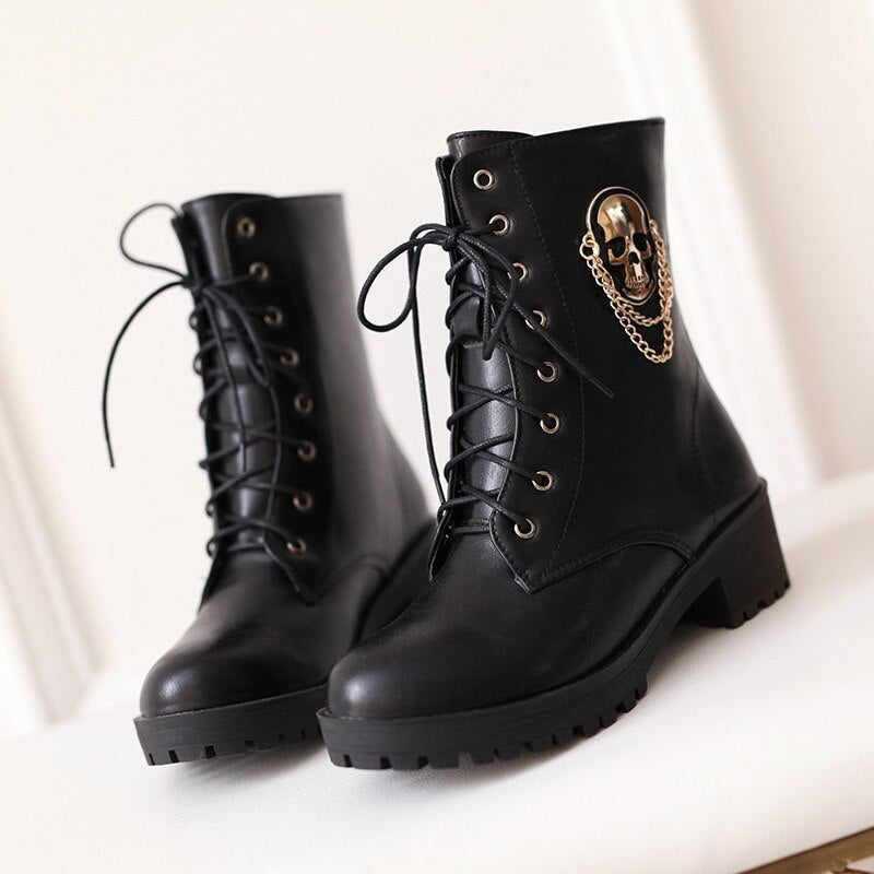 Chain Skull  Boots