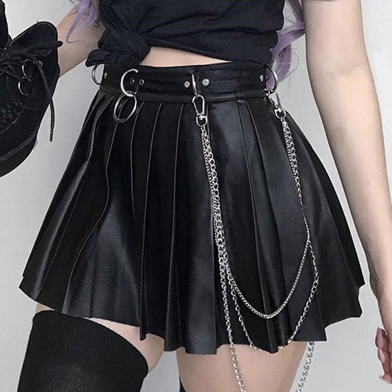 Casual Leather Skirt