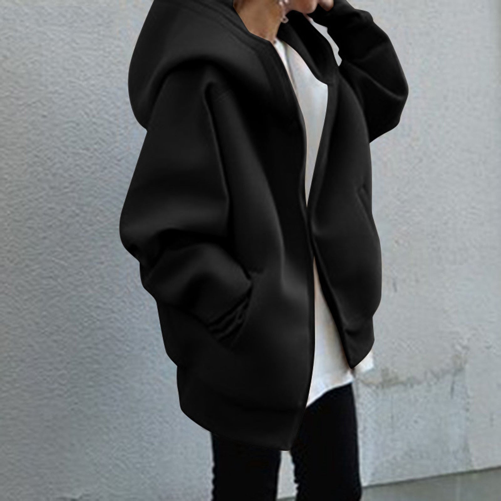 Plain Design Oversized Jacket