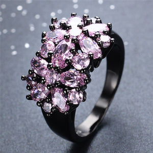 Zircon Flower Shaped Ring