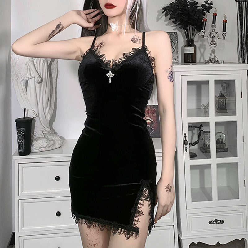 Witch Atelia Mini Dress in Black