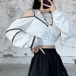 Loose Cropped Hoodie