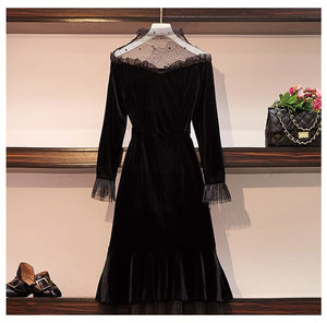 Witch Cordelia Velvet Lace Dress