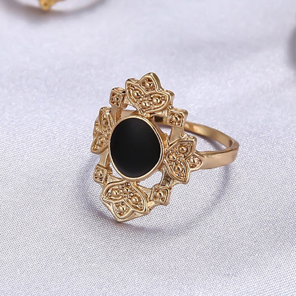 Black Gold Ring Set