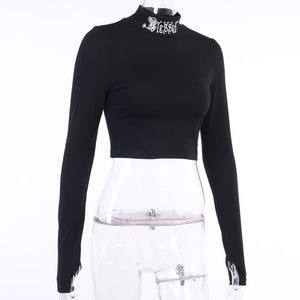 Turtleneck Bodycon T-Shirt