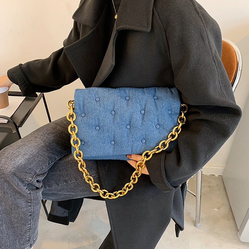 Shoulder Bag With Chain Handle