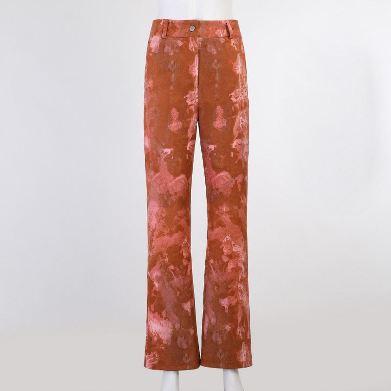 Tie-Dye Flare Trousers