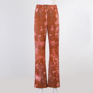 Tie-Dye Flare Trousers