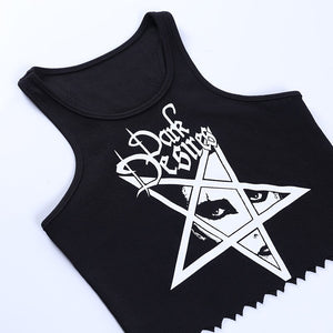 Dark Desires Pentagram Print Top