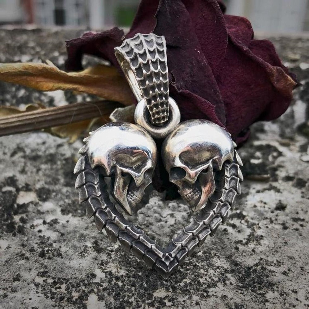 Skulls in Love Pendant